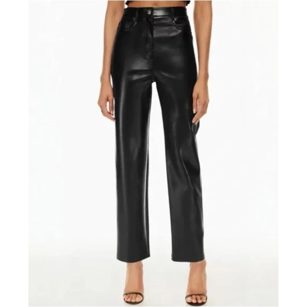 Wilfred Aritzia The Melina Pant Straight Leg Vegan Leather High Waist